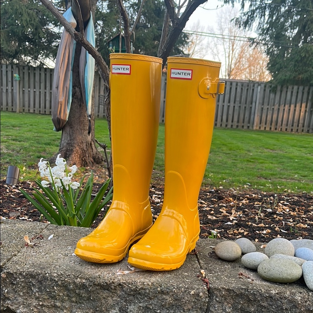 Hunter Yellow Rain Boots
